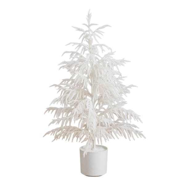 4 ft. Artificial Real Touch White Norfolk Island Pine Christmas Tree with Natural Look