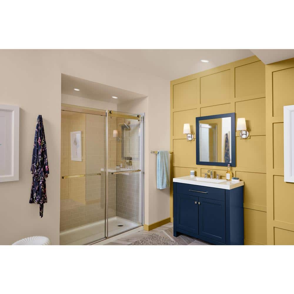 Halo 4-Inch White Glass Recessed Shower Light Trim