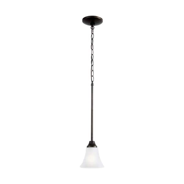 Generation Lighting Holman 1-Light Heirloom Bronze Pendant with LED Bulbs