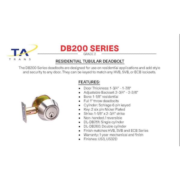 Taco DB200 Series Standard-Duty Residential Double Cylinder