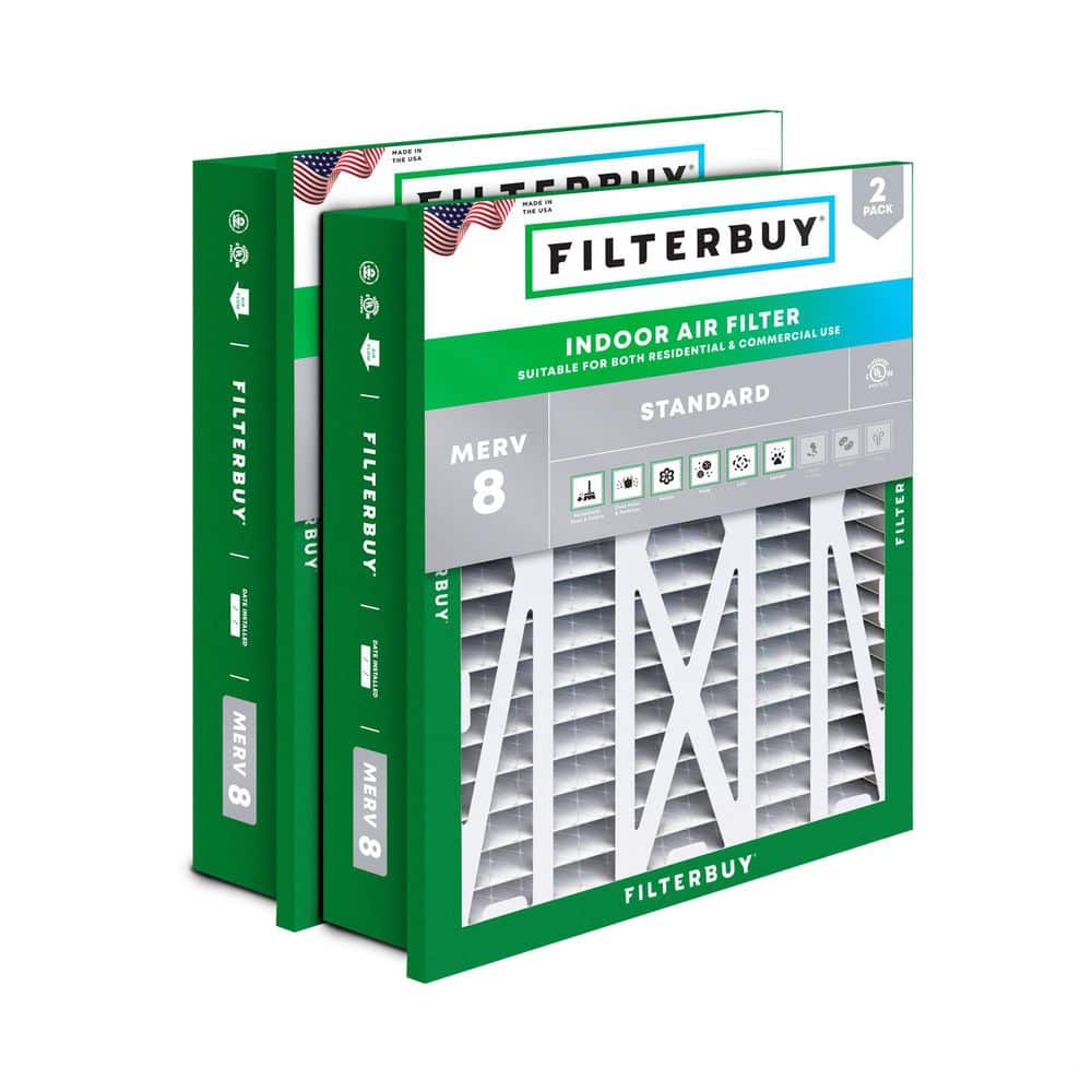20 in. x 25 in. x 5 in. MERV 8 (FPR 5) Dust Defense Pleated HVAC AC Furnace Air Filters for Honeywell Grille (2-Pack) price history on PriceWatchPro