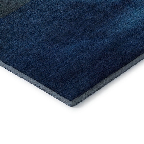 Mayfield Premium Machine Washable Abstract AMF2078 Blue 5 ft. x 7 ft. 6 in. Area Rug