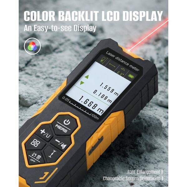 MYWISH 656 ft. Bidirectional Laser Distance Measure with Multi