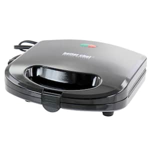 Panini Press Contact-Countertop Grill- Black With Stainless Steel