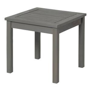 Grey Wash Square Acacia Wood Outdoor Side Table