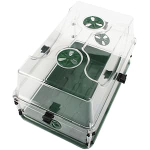 Seed and Herb Domed Propagator and Tray with Vented Side Extension and Secure Lid Clip Set