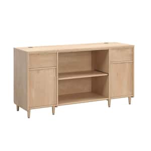 Clifford Place 59.055 in. Natural Maple Computer Desk Credenza with Printer Shelf and Cord Management
