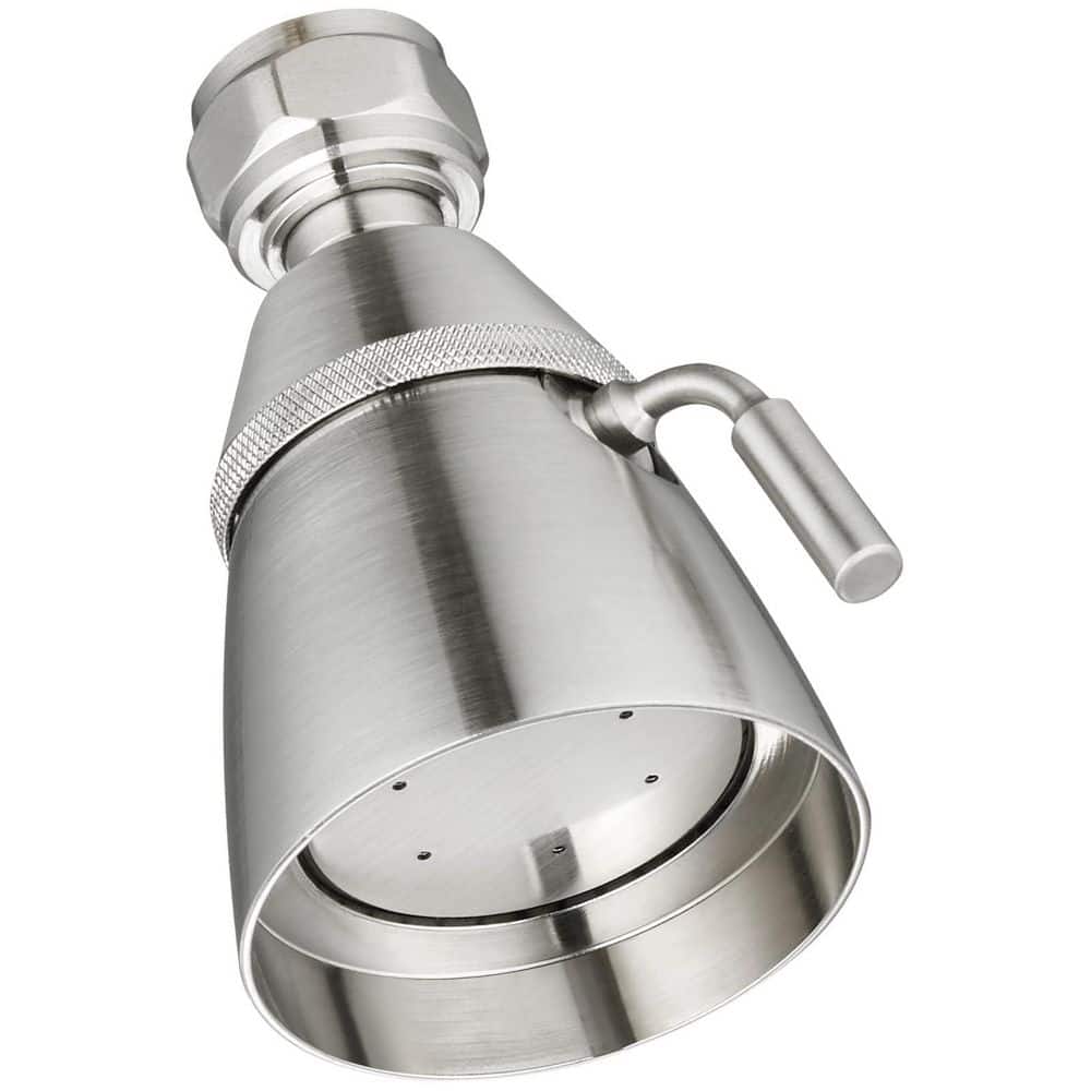 3.27 in. High-Flow 1-Piece Shower Head with 360° Swivel Joint & Flow Lever in Brushed Brass Finish, G 1/2 in Silver price history on PriceWatchPro