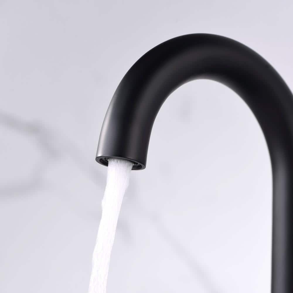 Matte Black Modern Centerset 2-Handle Bathroom Faucet