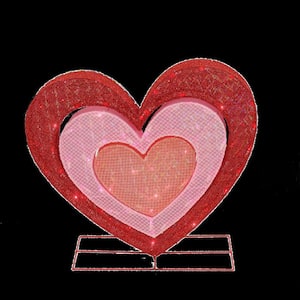 28 in. Height Valentine's Hearts with LED Lights