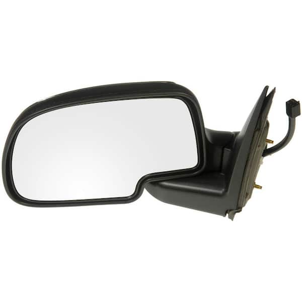 Dorman Side View Mirror - Left, Power, Non-Heated, Black And Chrome
