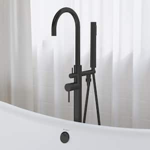 Ivy Freestanding Single Handle Bathtub Faucet in Matte Black