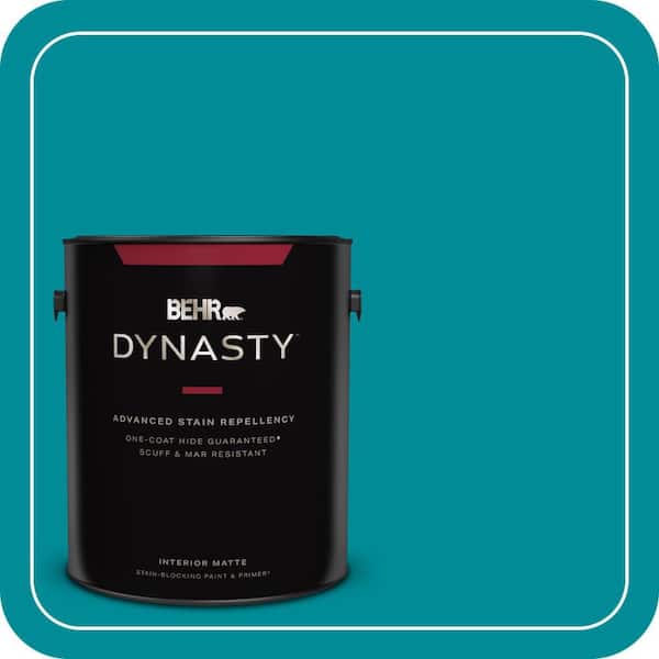 BEHR DYNASTY 1 gal. #510B-7 Empress Teal Matte Interior Stain-Blocking Paint & Primer