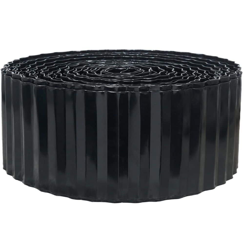 4 in. H x 1200 in. L x 0.01 in. W Metal Landscape Edging Border for Lawn Garden, Flexible Lawn Edging, Black price history on PriceWatchPro