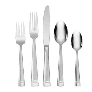 Amsterdam 45-Piece Silver 18/0-Stainless Steel Flatware Set (Service For 8)