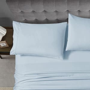 King (20" x 40") Blue Fog Ultra Soft Home Essential Pillowcases 2 PC Set