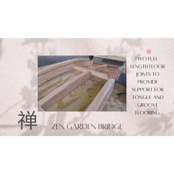 SamsGazebos - 8 ft. Japanese Zen Fir Garden Bridge