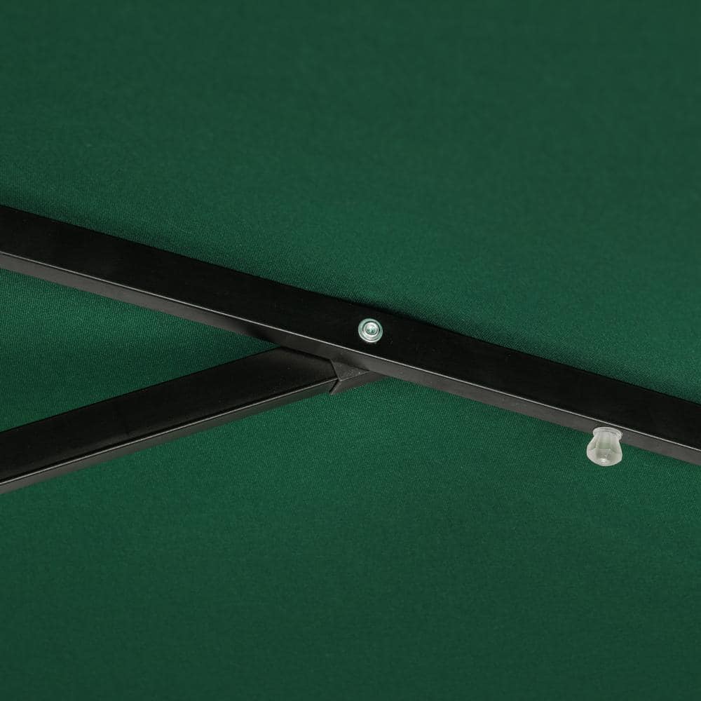 Nassau 10' x 6.5' Green Aluminum Patio Umbrella with LED Lights