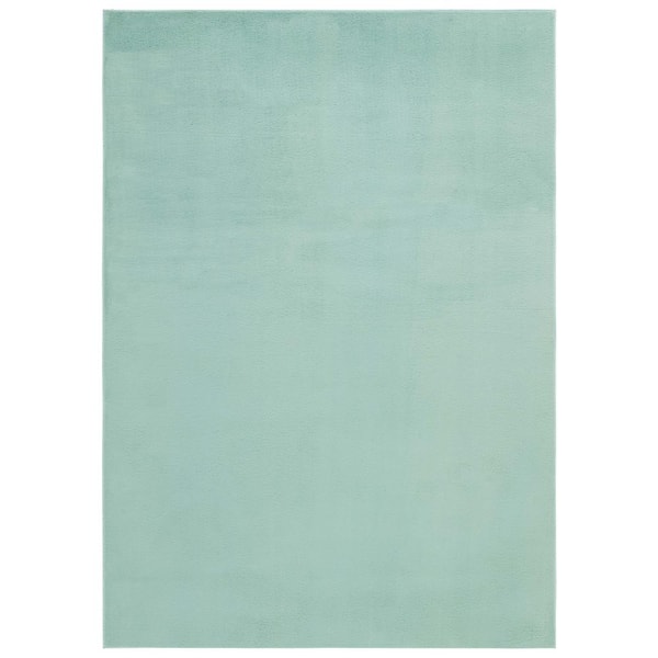 SAFAVIEH Faux Rabbit Fur Green 5 ft. x 7 ft. Solid Flokati Area Rug