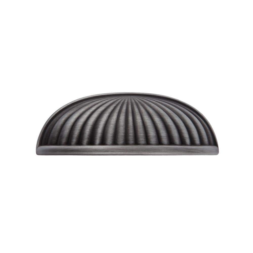 Pewter Brushed Cup Pull with Mounting Hardware
