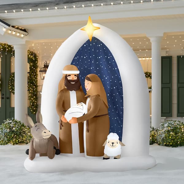 6.5 ft LED Nativity Scene Airblown Inflatable I12