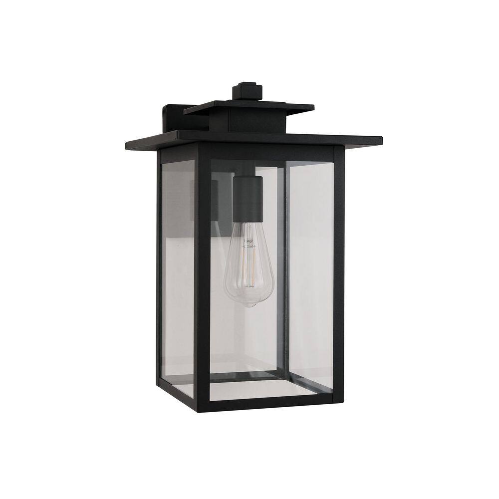 Rock Creek 15.38 in. Black Finish Indoor/Outdoor Hardwire Wall Lantern Sconce w/ No Bulbs Included price history on PriceWatchPro