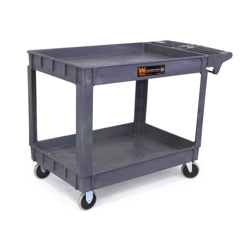 Steel Core 16-in 2-Shelf Steel Service and Tool Utility Cart