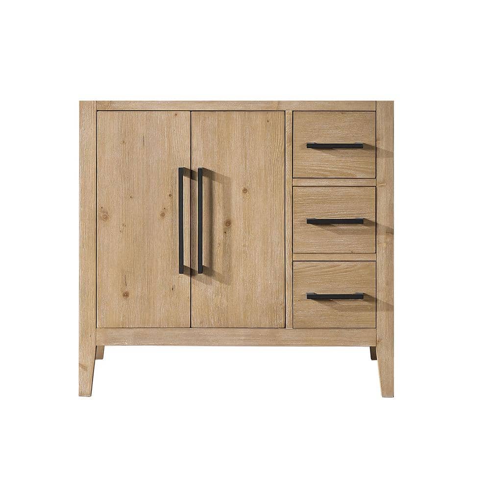 Laurel 35.2" Weathered Fir Single Bathroom Vanity Base