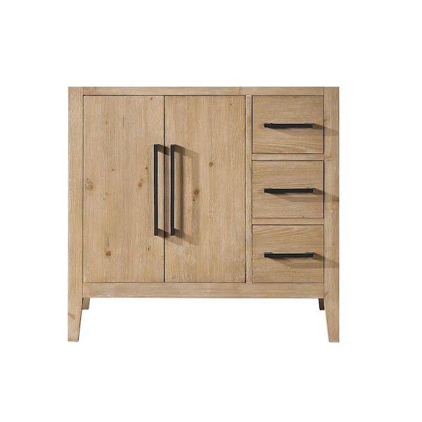 Altair Laurel 35.2 in. W x 21.6 in. D x 33.1 in. H Bath Vanity Cabinet without Top in Weathered Fir