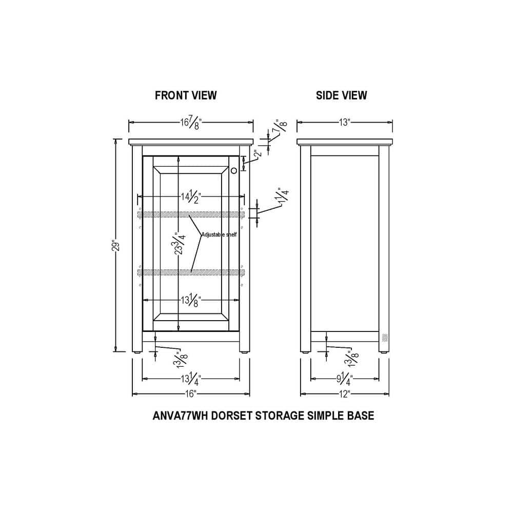 Adjustable White Wood Storage Tower with Doors