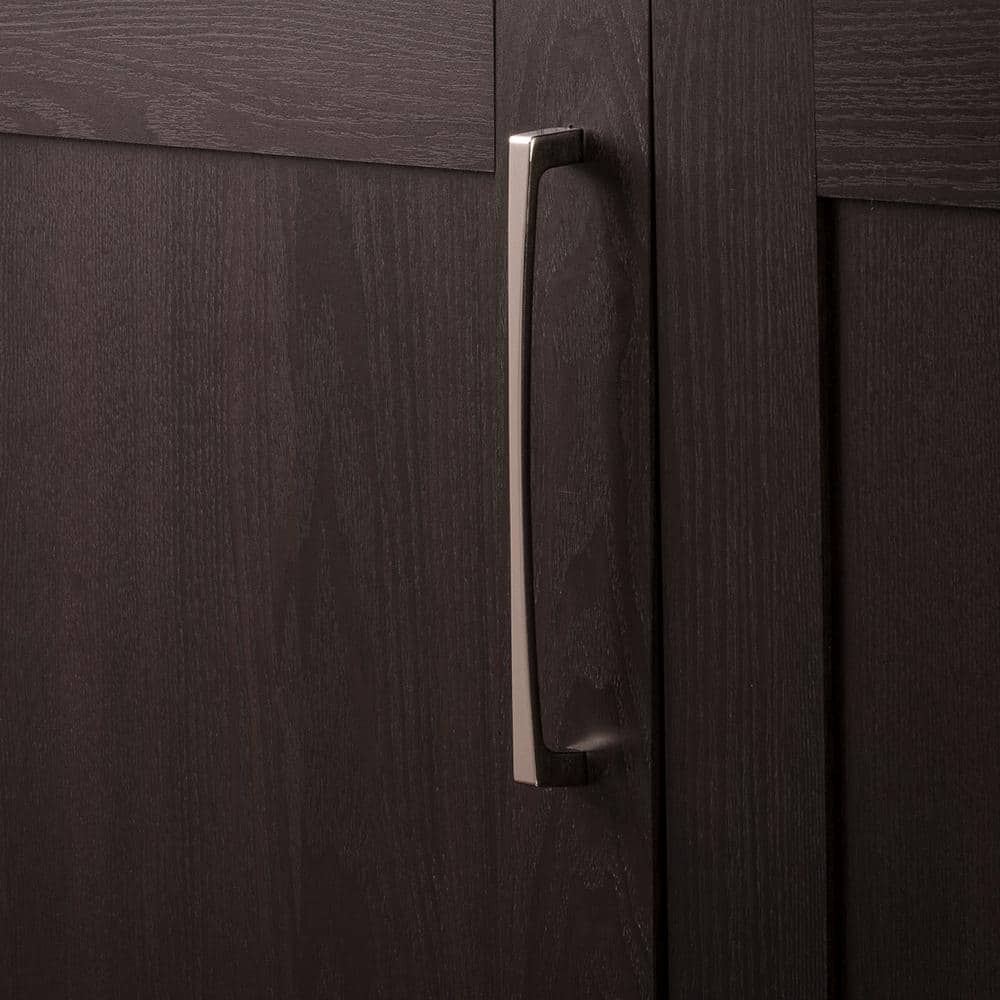 Polished Nickel 8-Inch Modern Cabinet Handle with Mounting Hardware