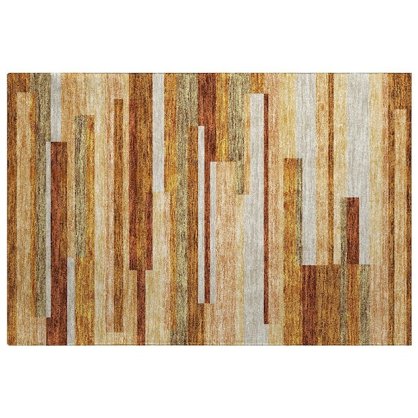Dream Shag Premium Machine Washable Abstract ADS766 Paprika 3 ft. x 4 ft. Area Rug