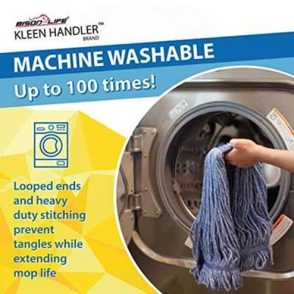Blue Cotton Heavy Duty Flat Mop Head Replacement Pack
