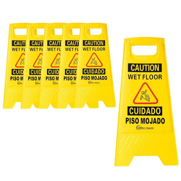 THE CLEAN STORE Wet Floor Signs (6-Pack)