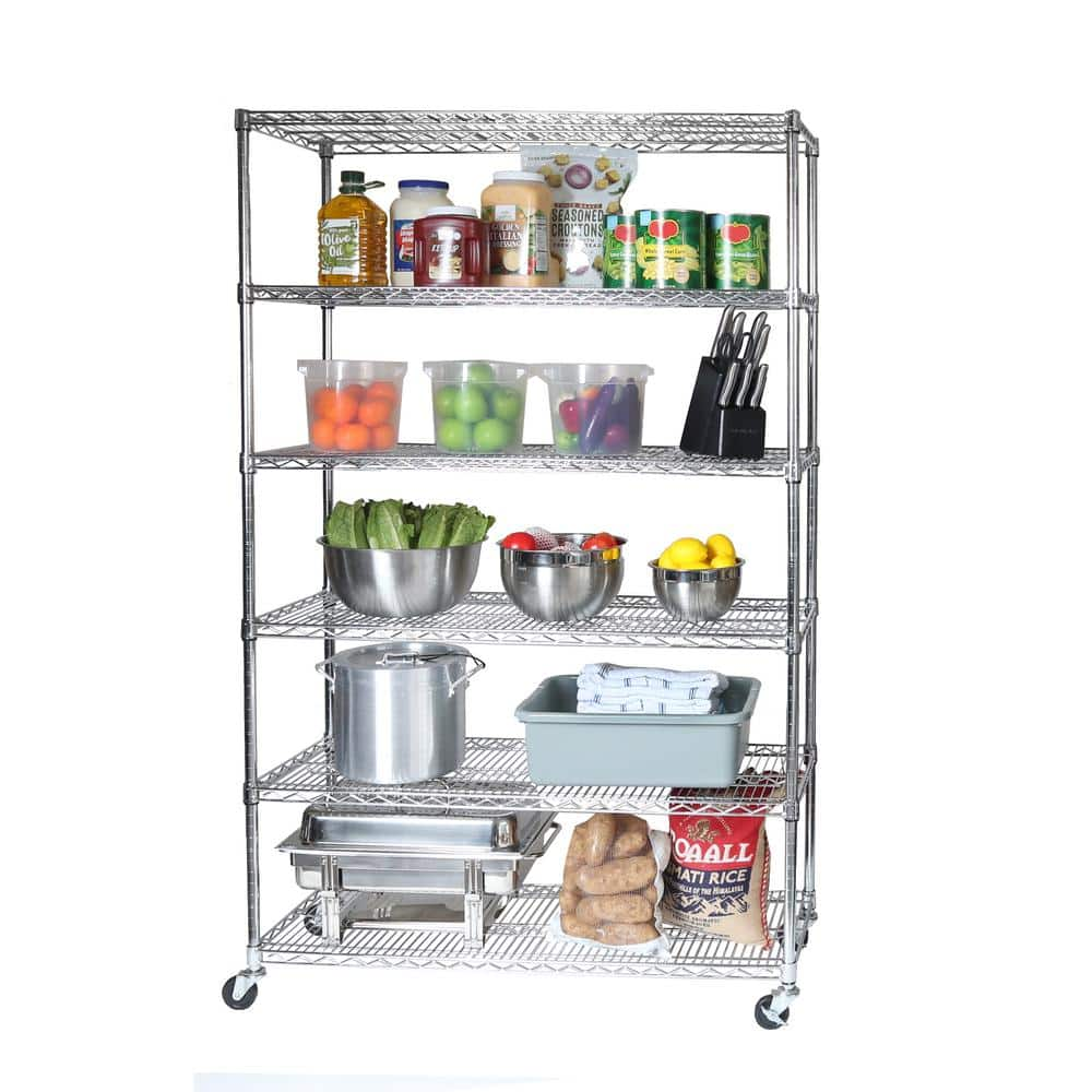 Seville Classics UltraDurable 6-Tier Commercial NSF Certified Steel ...