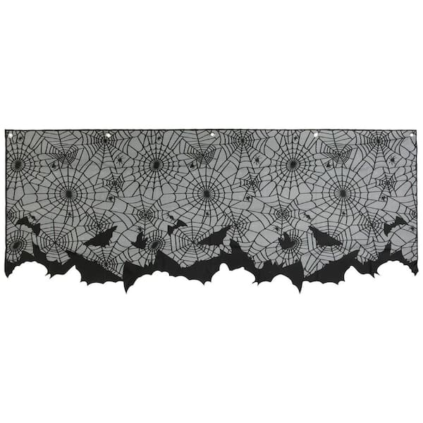 Spider Webs and Bats Halloween Valance Wall Decoration-5.25 ft.