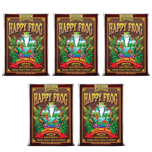 FOXFARM Happy Frog 2 cu. ft. pH Adjusted Garden Potting Soil Bag, (5-Pack)