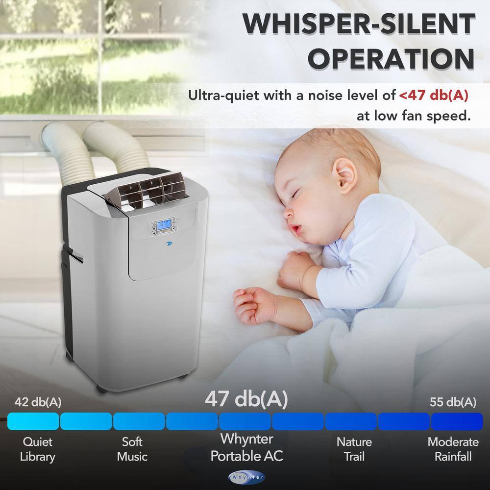 Whynter Silver Portable Air Conditioner and Heater with Remote