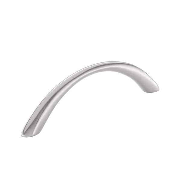Richelieu Hardware Utopia Collection 3 3/4 in. (96 mm) Modern Brushed Nickel Cabinet Arch Pull