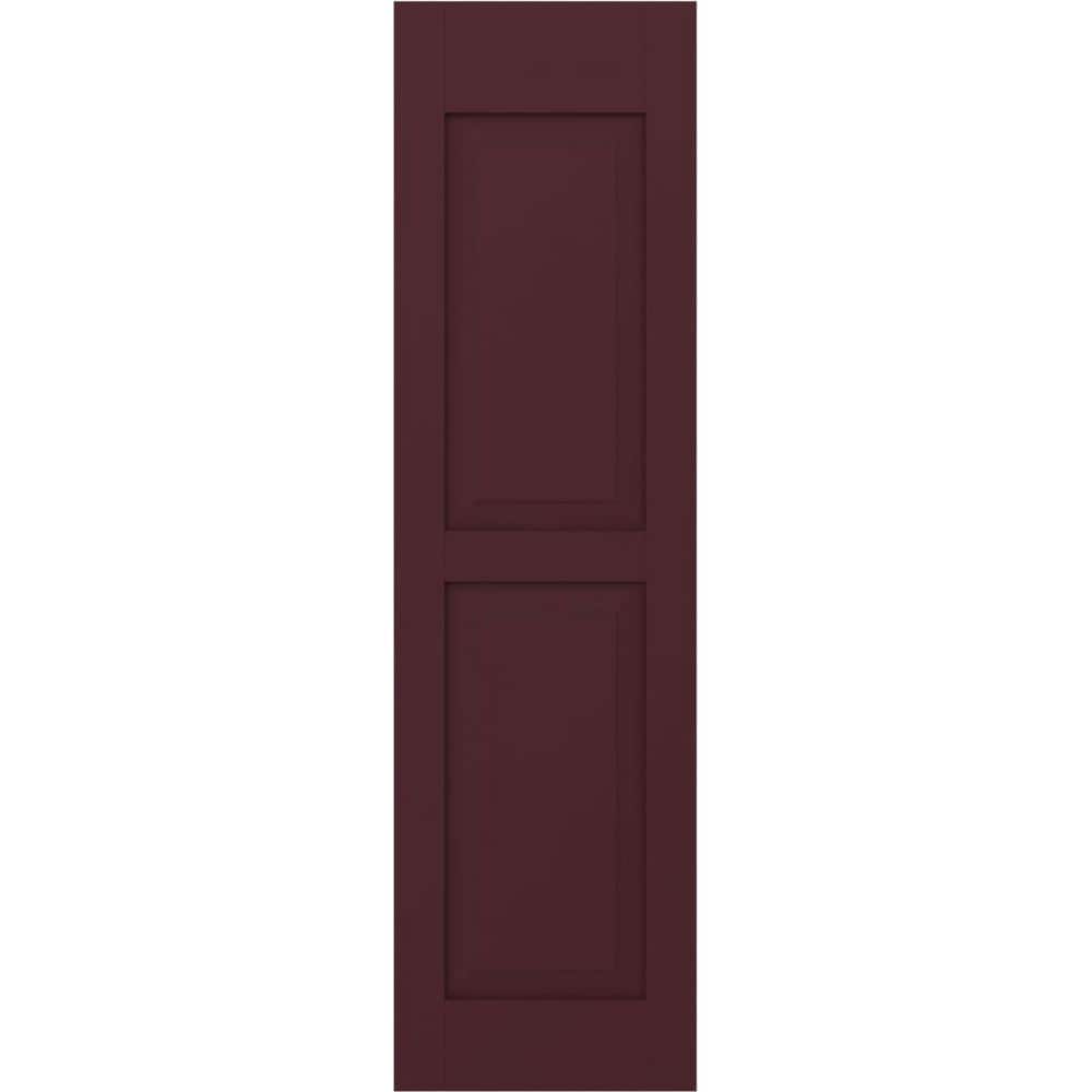 15 in. W x 73 in. H Americraft 2 Equal Raised Panel Exterior Real Wood Shutters Pair in Wine Red price history on PriceWatchPro