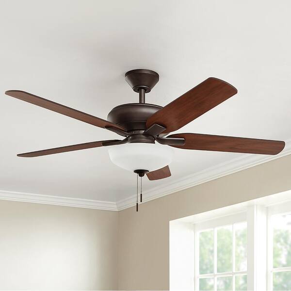 HAMPTON BAY Holly Springs 52 in LED Indoor Oil-Rubbed Bronze Ceiling Fan NEW! 