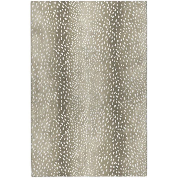 Dream Shag Premium Machine Washable Abstract ADS44 Fawn 8 ft. x 10 ft. Area Rug