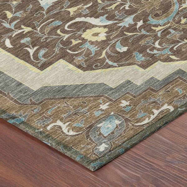 Chantille Machine Washable Indoor/Outdoor Abstract ACN2715 Brown 10 ft. x 14 ft. Area Rug
