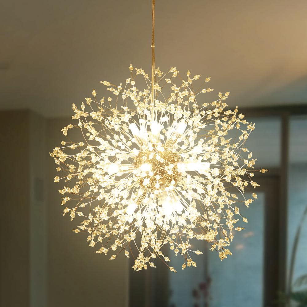 スワロフスキー　プテラノドン LWYTJO 8-Light Chrome Modern Glam Crystal Firework Pendant