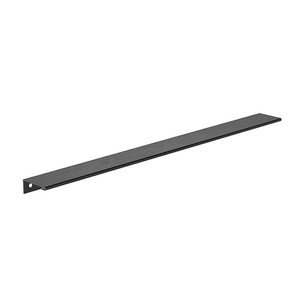 Richelieu Hardware Lincoln Collection 7 9/16 in. (192 mm) Modern or 16 3/8 in. (416 mm) Modern Brushed Black Cabinet Egde Pull