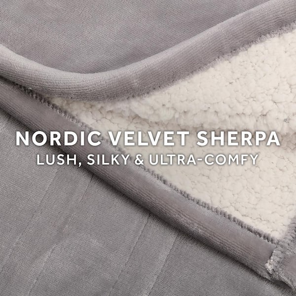 Sunbeam sherpa fleece online heated throw