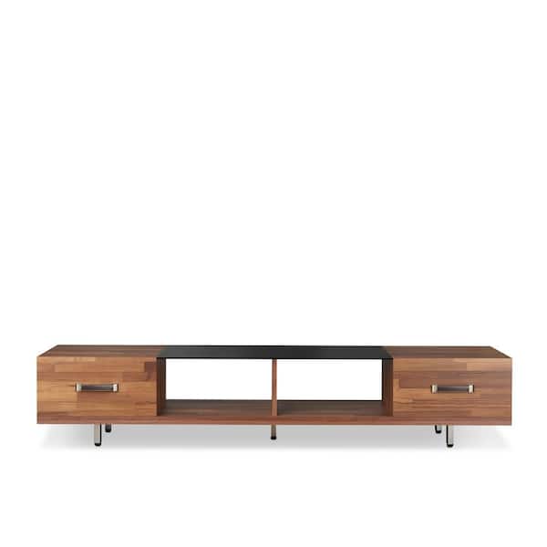 Acme Furniture Sara I Walnut and Smoky Glass TV Stand