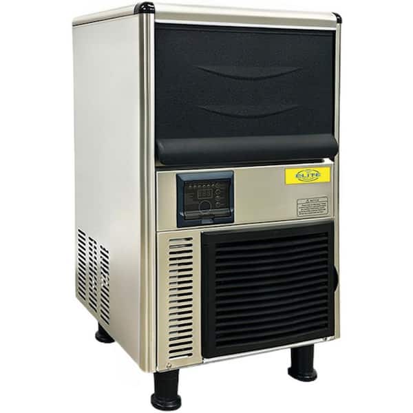 Elite Kitchen Supply 18.2 in. 66 lb./24 H Commercial Freestanding Ice Making Machine E31K in Black with 22 lbs. Storage Bin Full Size Cubes