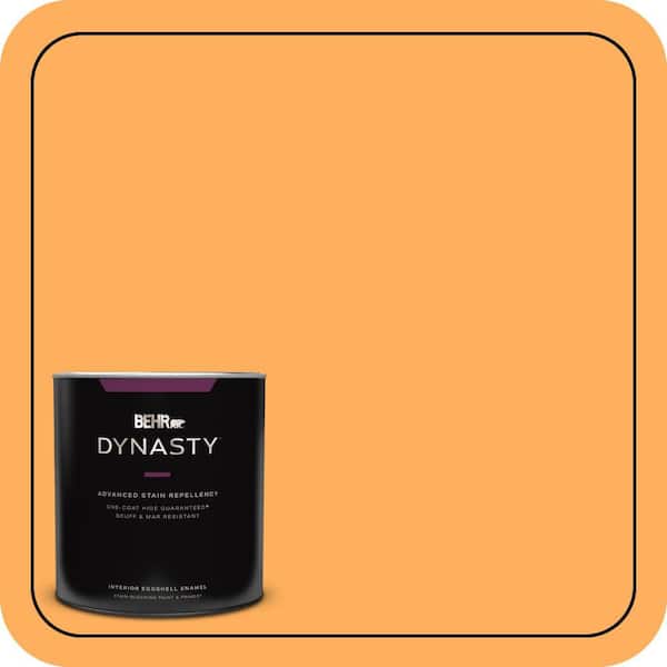 BEHR DYNASTY 1 qt. #280B-5 Vintage Orange Eggshell Enamel Interior Stain-Blocking Paint and Primer