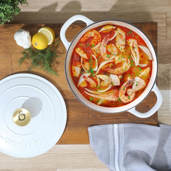 Crock-Pot Artisan Round Enameled Cast Iron Dutch Oven with